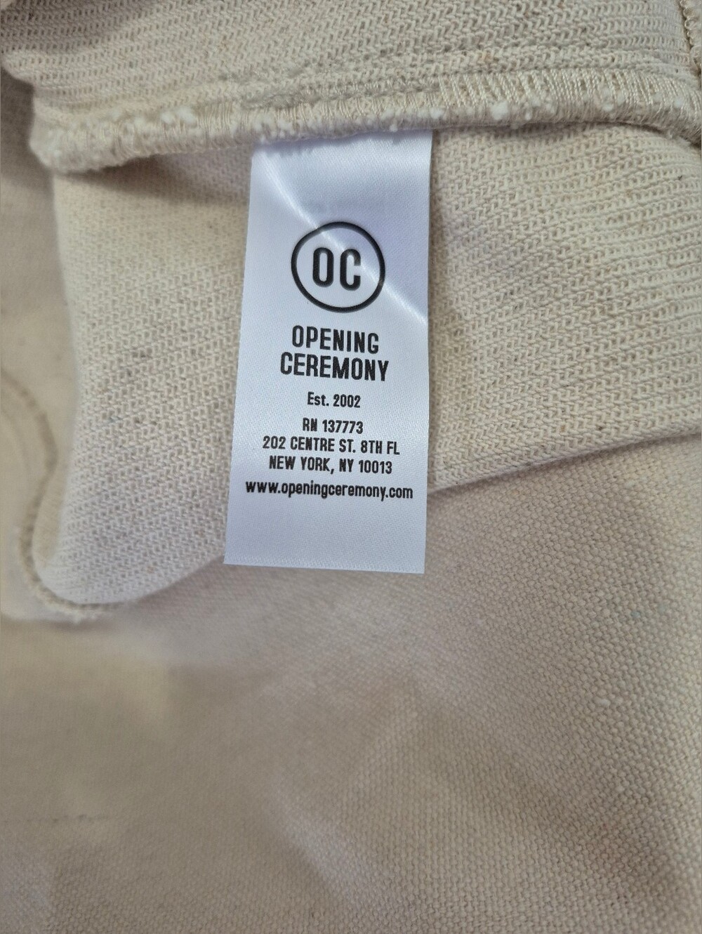 Opening Ceremony The Knot Biker Jacket, XS/S, Cream - Picture 13 of 13